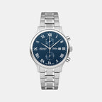Men Quartz Blue Dial Chronograph Stainless Steel Watch 64457.41.58