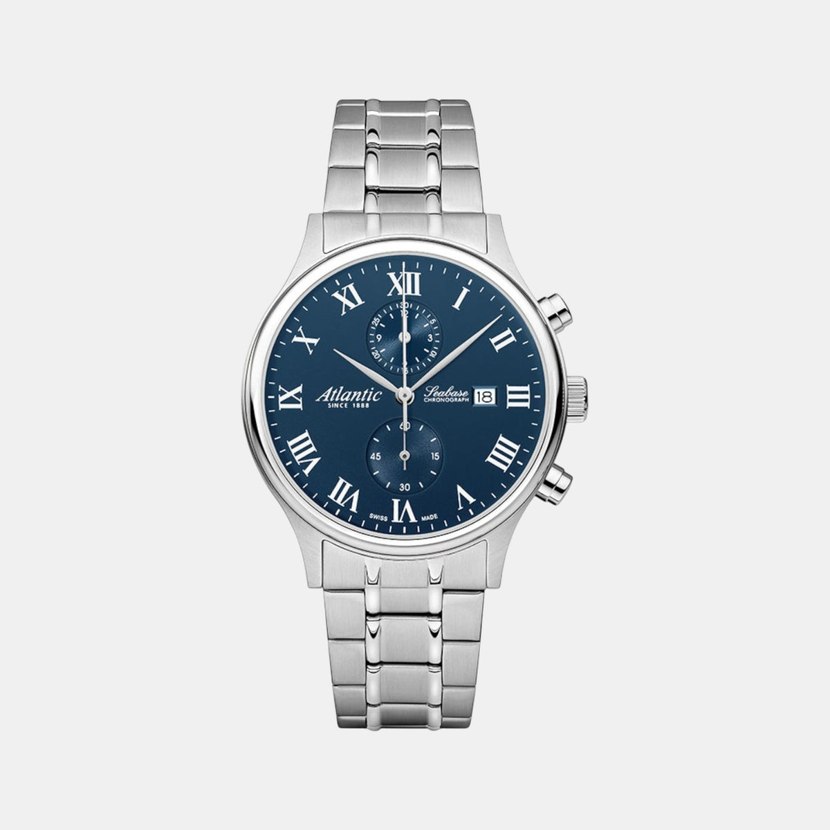 Men Quartz Blue Dial Analog Stainless Steel Watch 64457.41.58