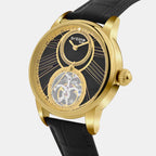 Men Automatic Black Dial Analog Leather Watch 675-L20406