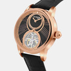 Men Automatic Black Dial Analog Leather Watch 675-L30406