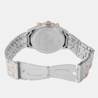 Men Quartz Silver Dial Multi-Function Metal Watch 8018M-M1303