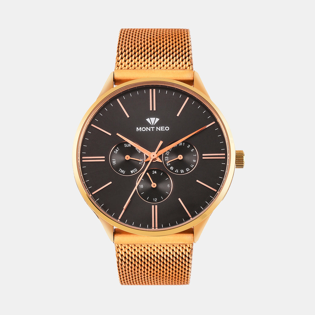 Mont Neo Round Black Multi-Function watch