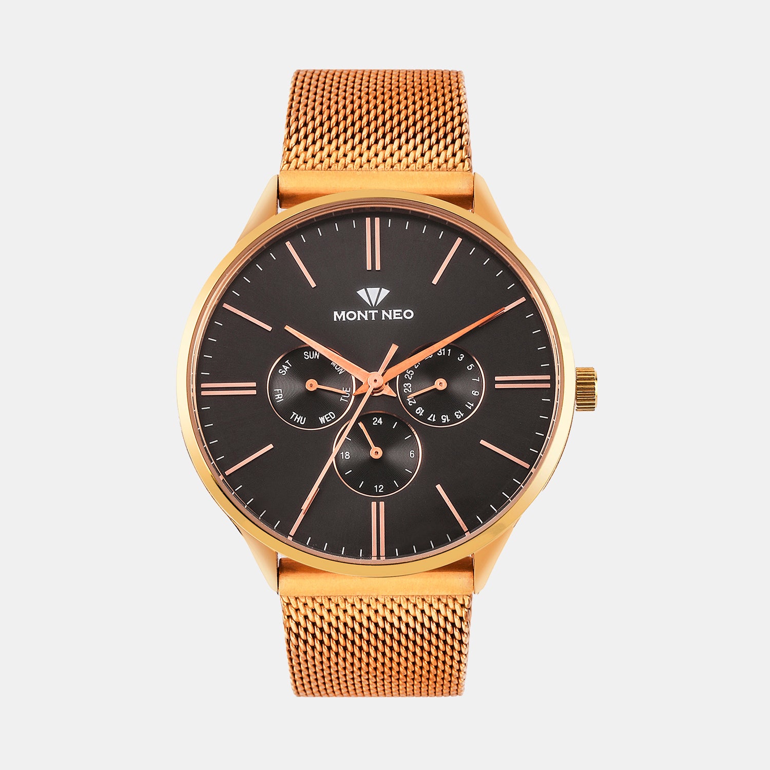 Mont Neo Round Black Multi-Function watch