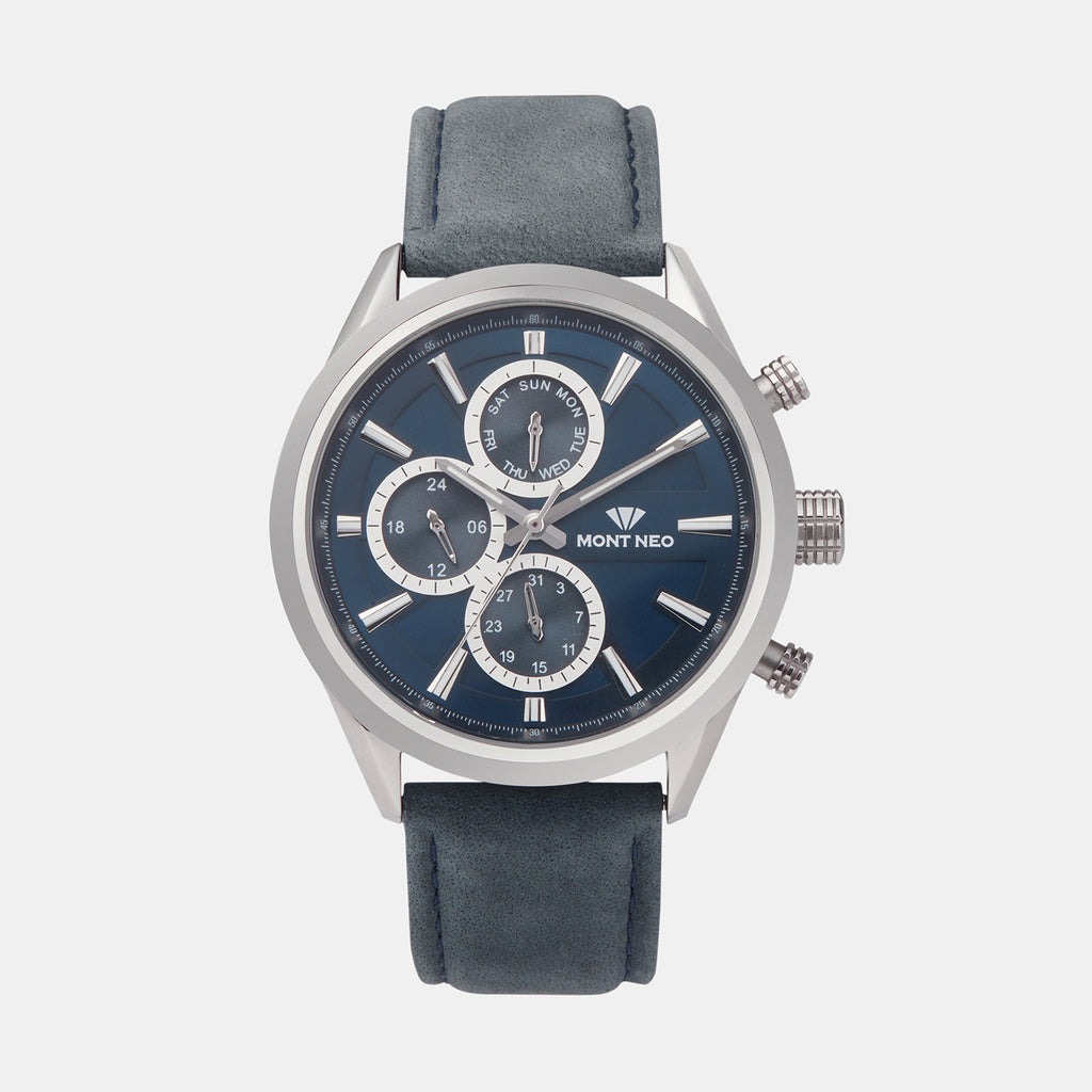 Mont Neo Round Blue Multi-Function watch