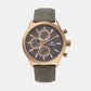 Men Quartz Gun Dial Multi-Function Leather Watch 7010C-L3316