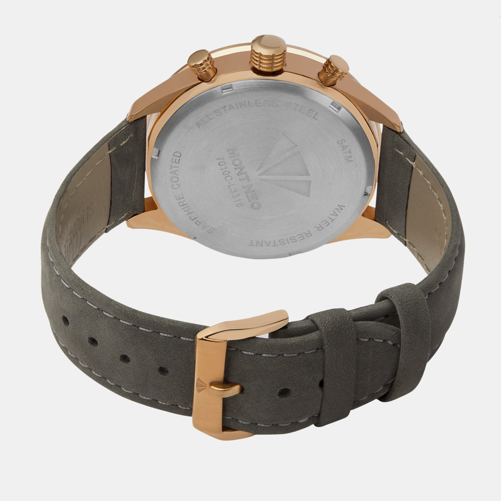 Mont Neo Men Round Gun watch