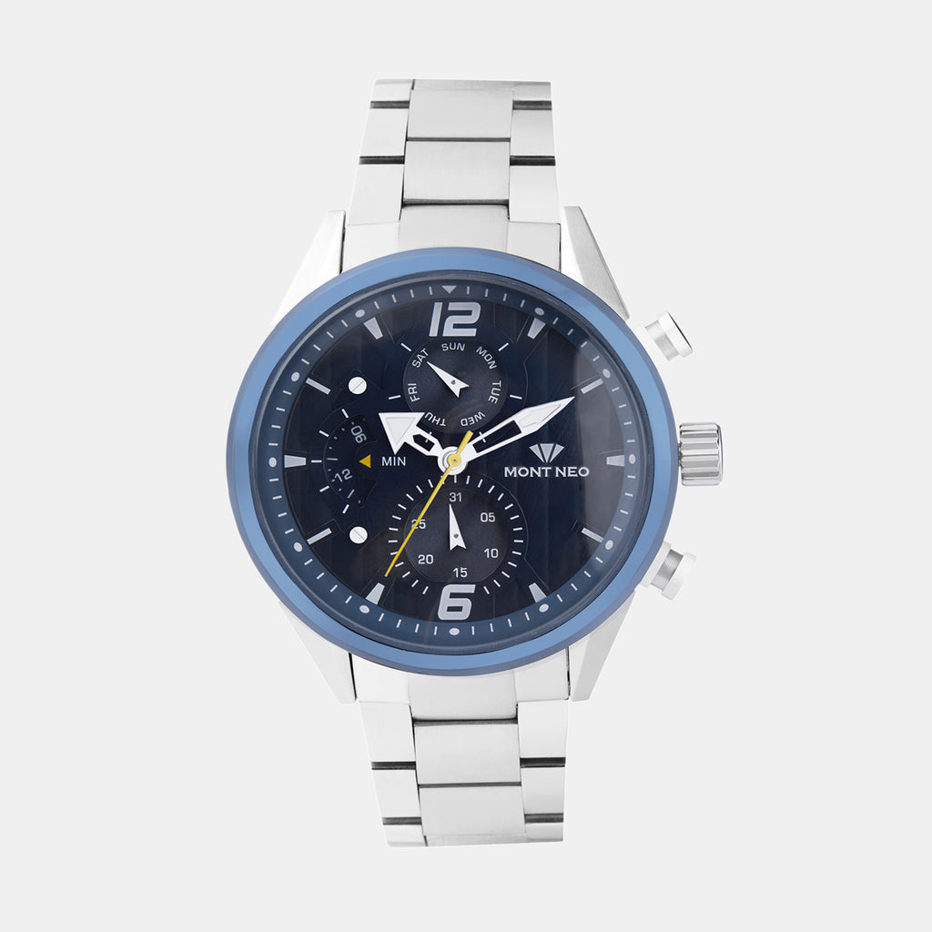 Mont Neo Round Blue Multi-Function watch
