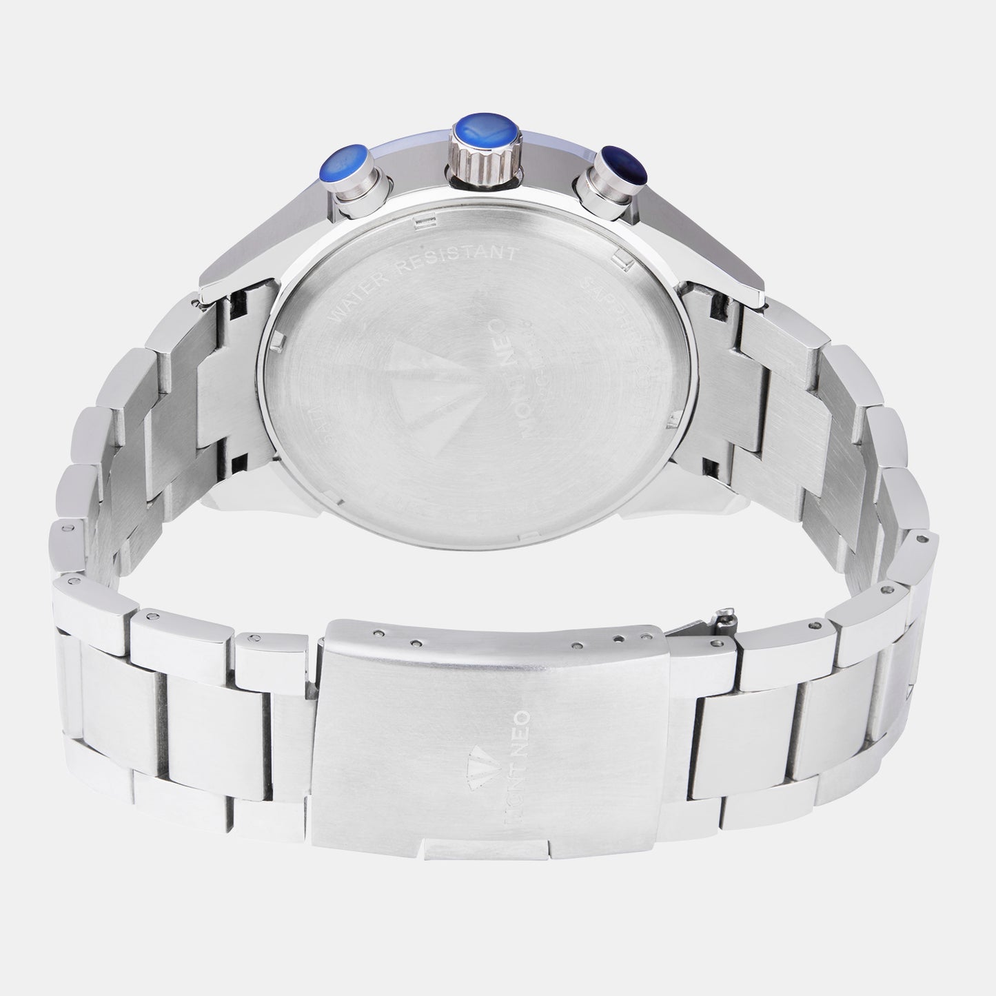 Men Quartz Blue Dial Multi-Function Metal Watch 7012C-M1505