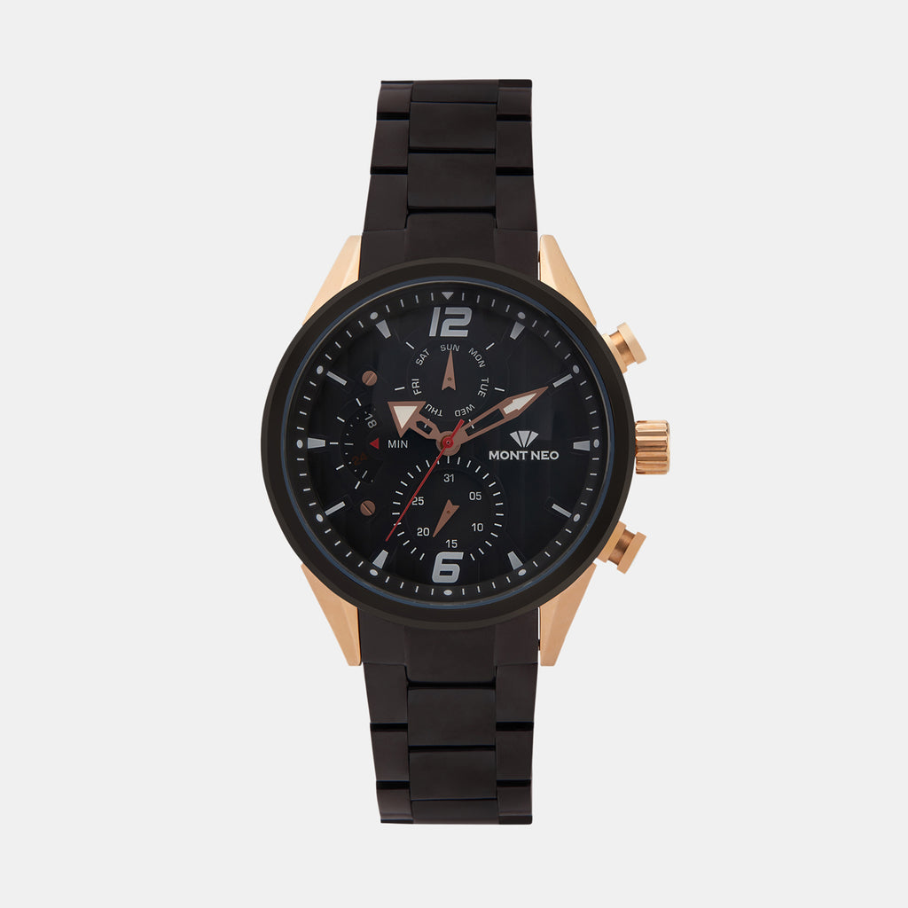 Mont Neo Round Black Multi-Function watch