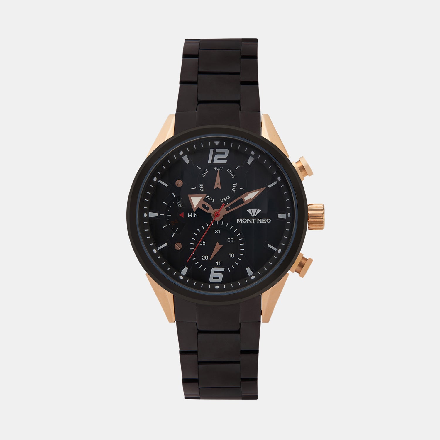 Mont Neo Round Black Multi-Function watch