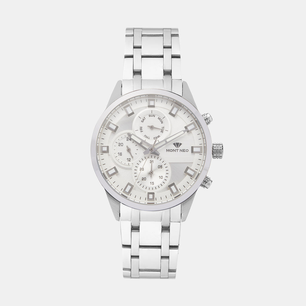 Mont Neo Round Silver Multi-Function watch