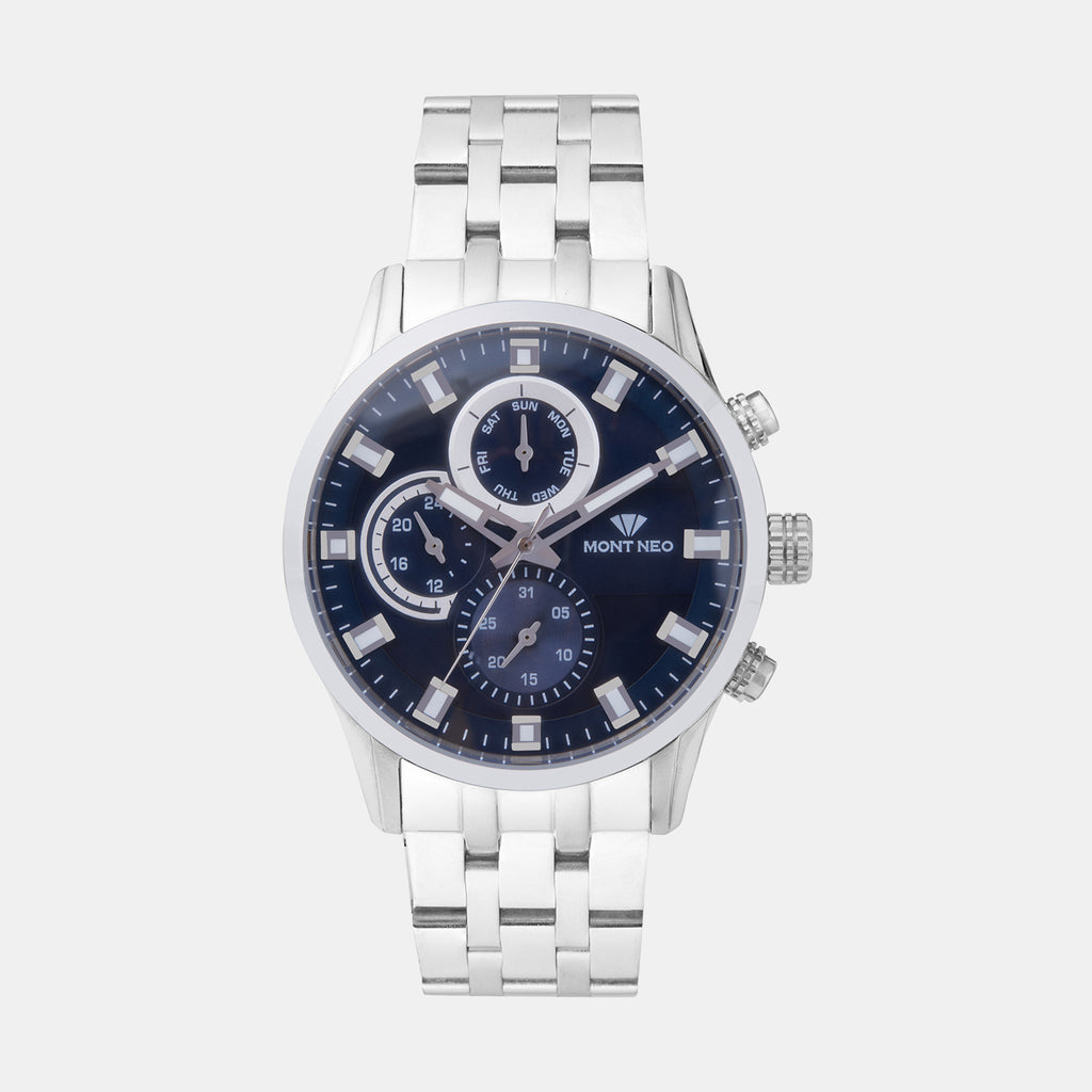 Mont Neo Round Blue Multi-Function watch