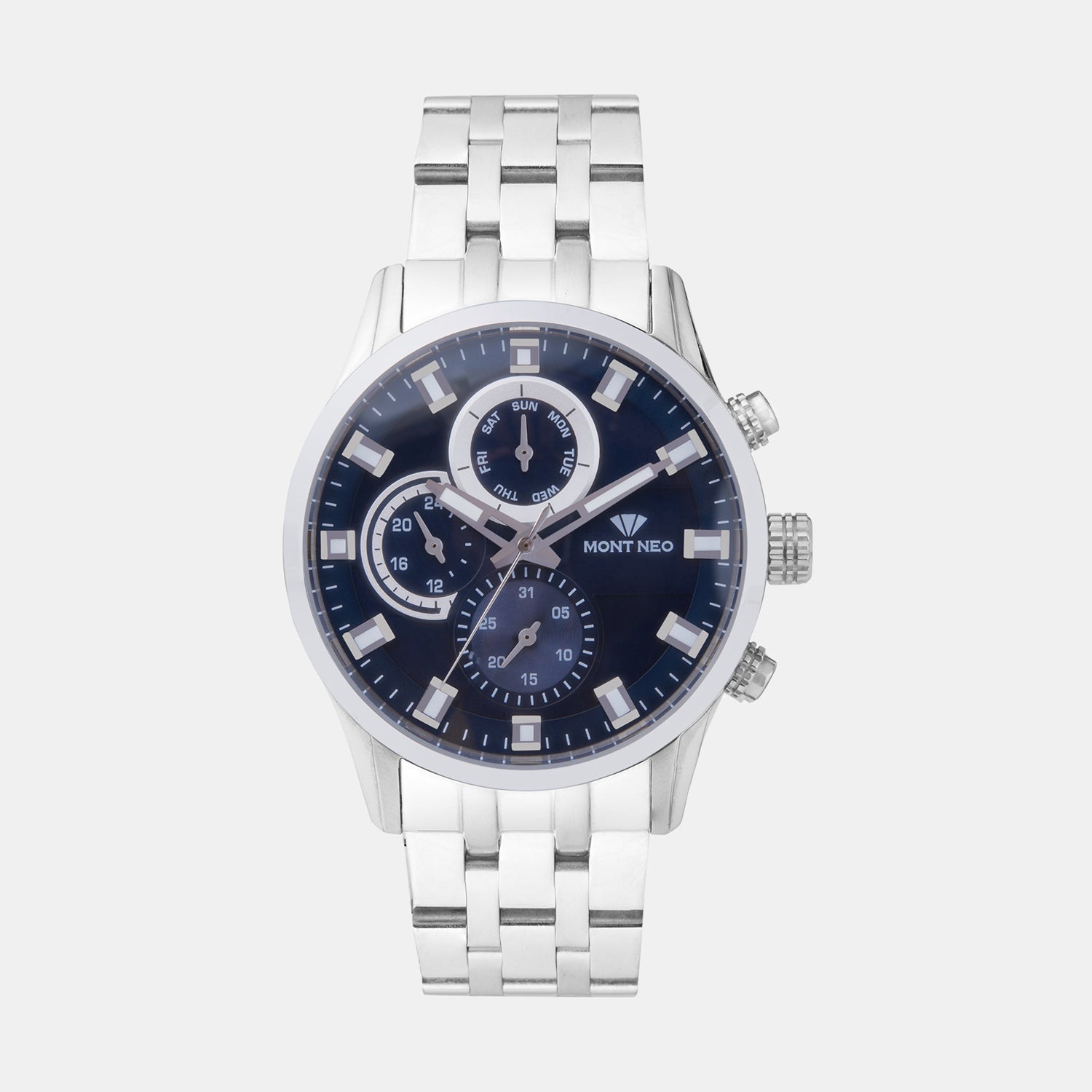 Mont Neo Round Blue Multi-Function watch