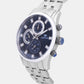 Men Quartz Blue Dial Multi-Function Metal Watch 7013C-M1105