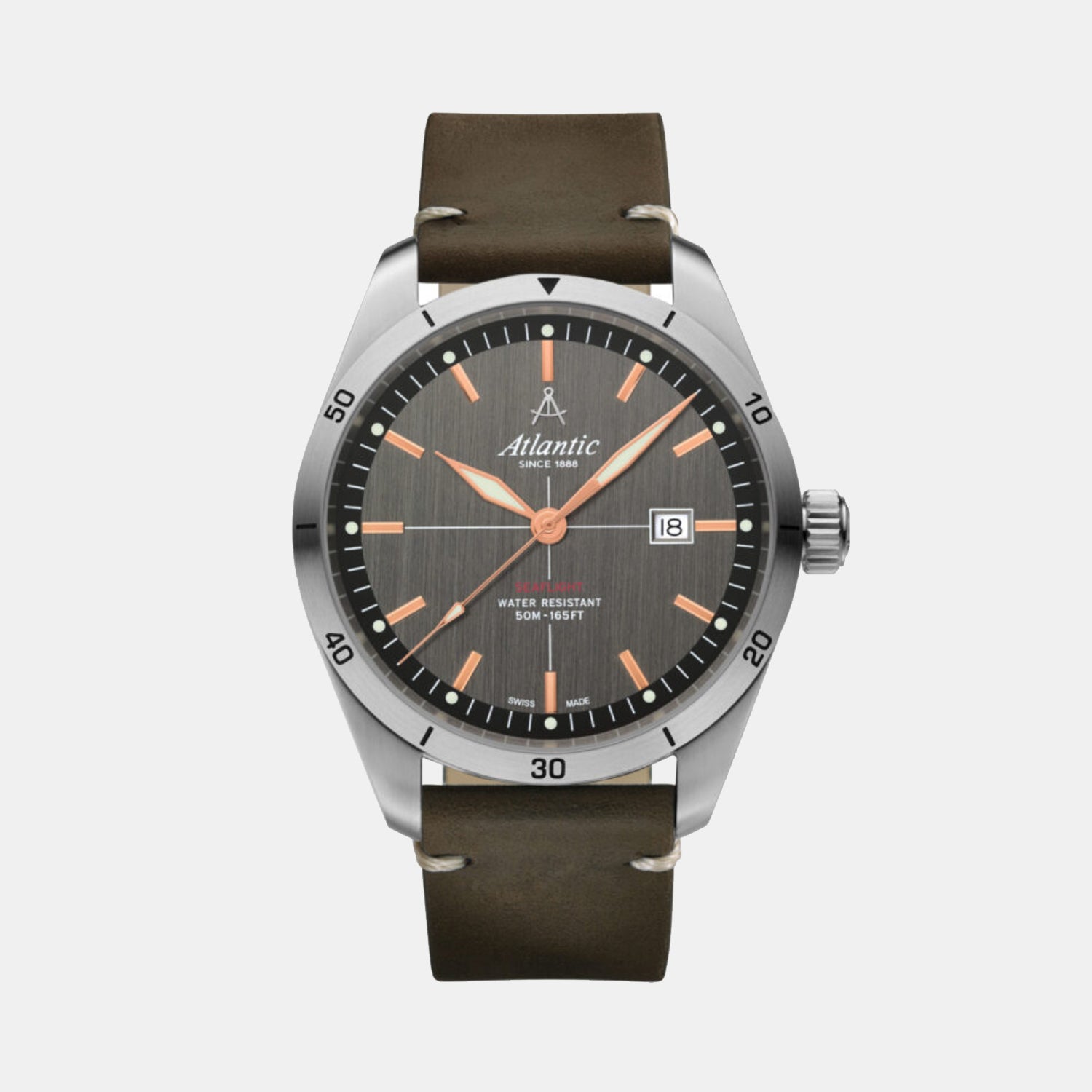 Atlantic Men Quartz Grey Dial Analog Stainless Steel Watch 70351.41.41R-1