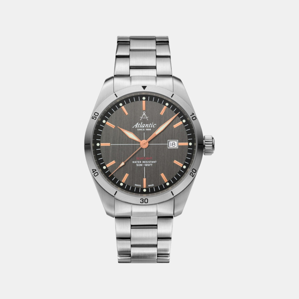 Men Quartz Grey Dial Analog Stainless Steel Watch 70356.41.41R