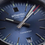 Men Quartz Blue Dial Analog Leather Watch 70362.41.59