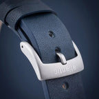 Men Quartz Blue Dial Analog Leather Watch 70362.41.59