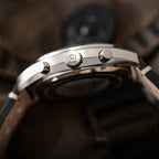 Atlantic Men Quartz Black Dial Chronograph Leather Watch 70462.41.69-3