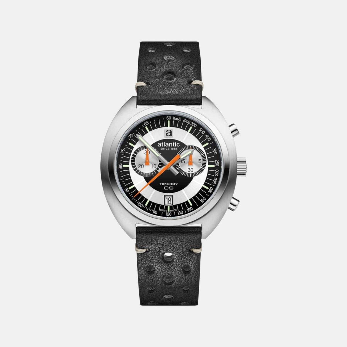 Men Quartz Black Dial Analog Leather Watch 70462.41.65