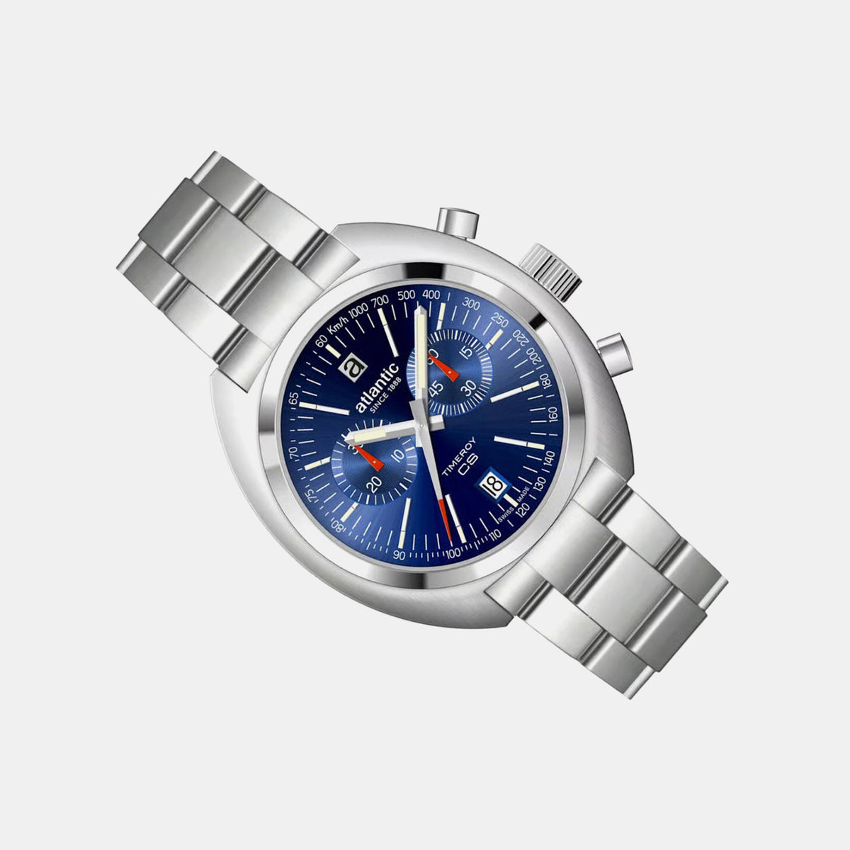 No collection name Men Quartz Blue Dial Analog Stainless Steel Watch 70467.41.59