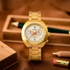 Atlantic Men Quartz Cream Dial Chronograph Stainless Steel Watch 70467.45.35-2