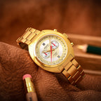 Atlantic Men Quartz Cream Dial Chronograph Stainless Steel Watch 70467.45.35-4