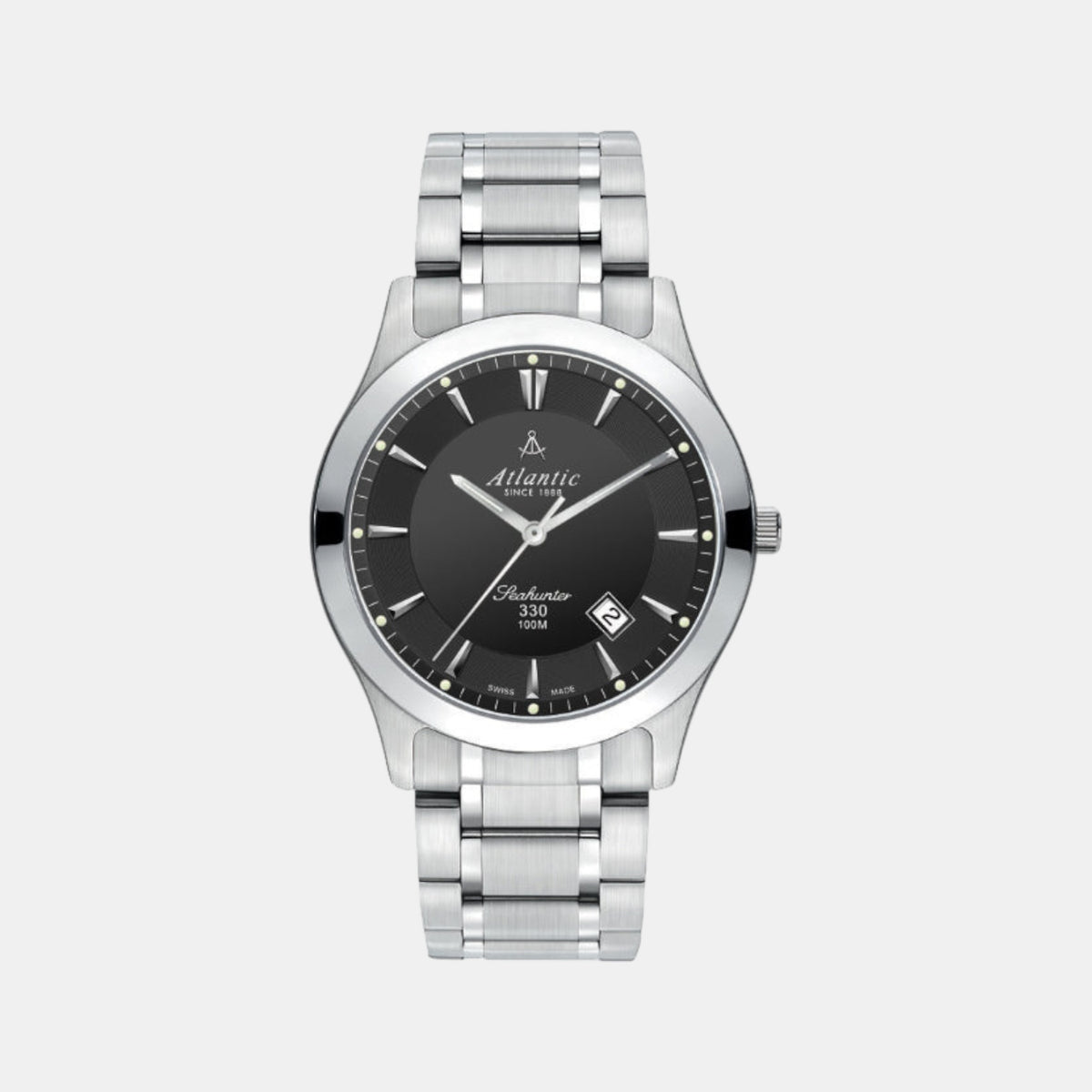 Men Quartz Black Dial Analog Stainless Steel Watch 71365.41.51