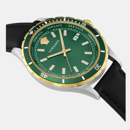 Versace Men Round Green watch