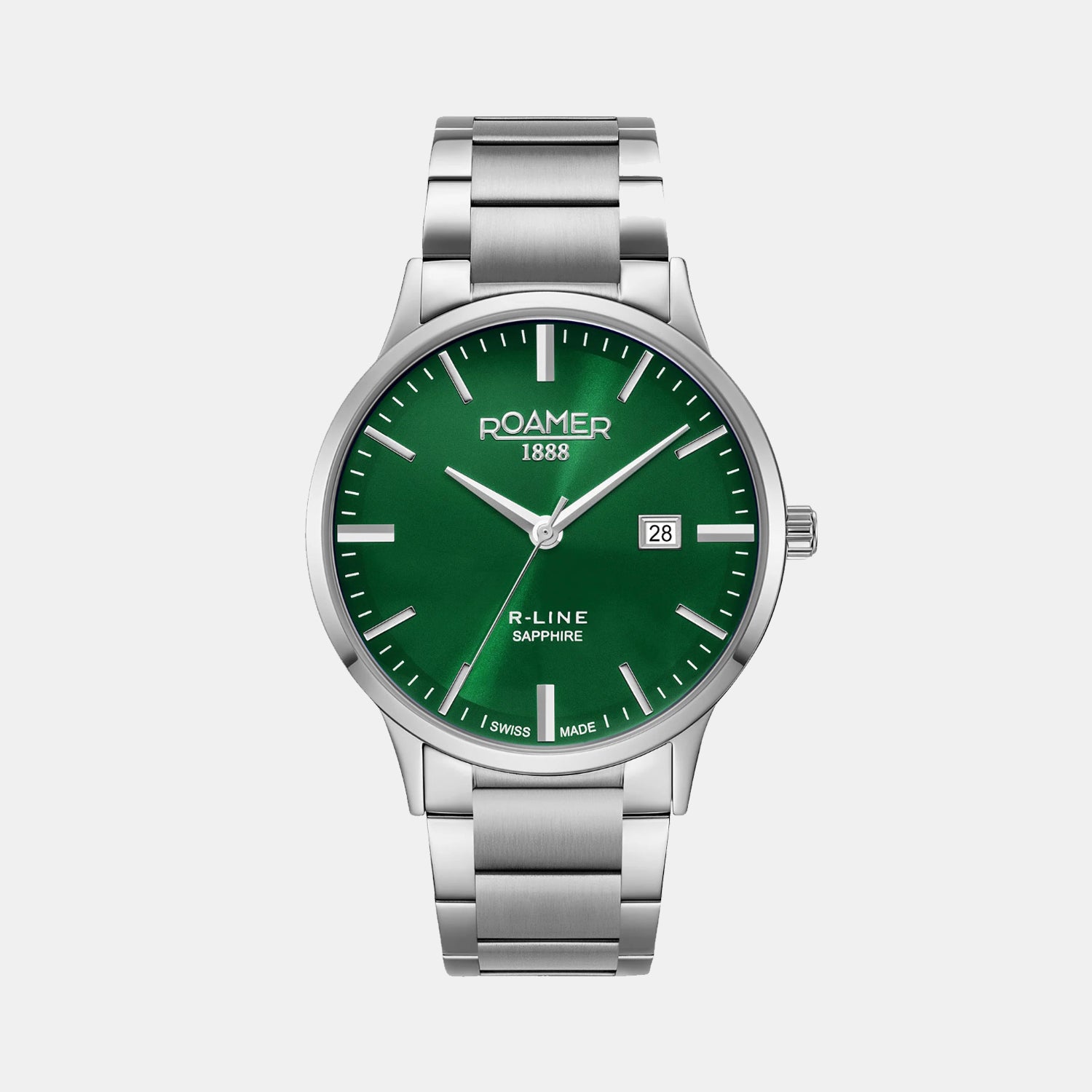 R-Line Classic Men Quartz Green Dial Analog Stainless Steel Watch 718833 41 75 20