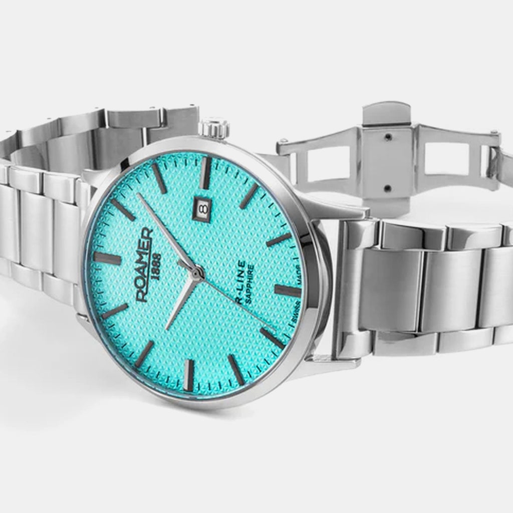 R-Line Men Quartz Sky Blue Dial Analog Stainless Steel Watch 718833 41 05 20