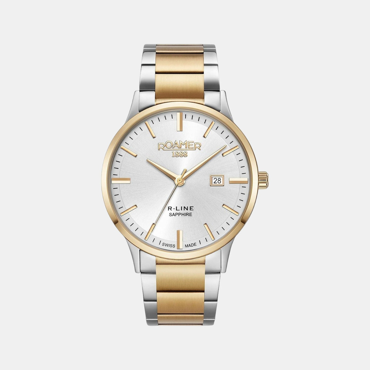R-Line Men Quartz Silver Dial Analog Stainless Steel Watch 718833 48 15 70