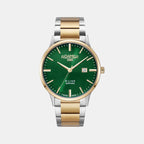R-Line Men Quartz Green Dial Analog Stainless Steel Watch 718833 48 75 70