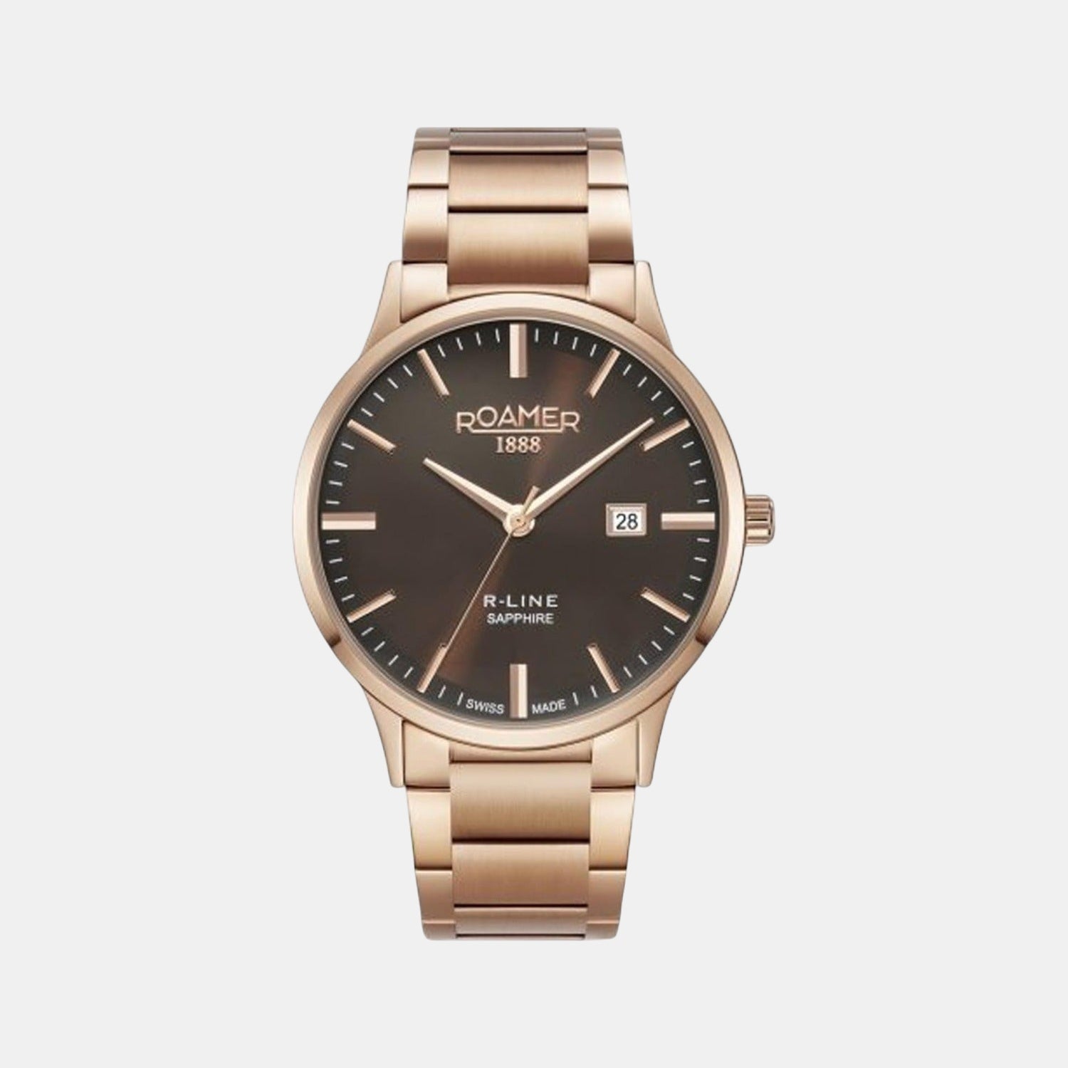 R-Line Men Quartz Brown Dial Analog Stainless Steel Watch 718833 49 65 70