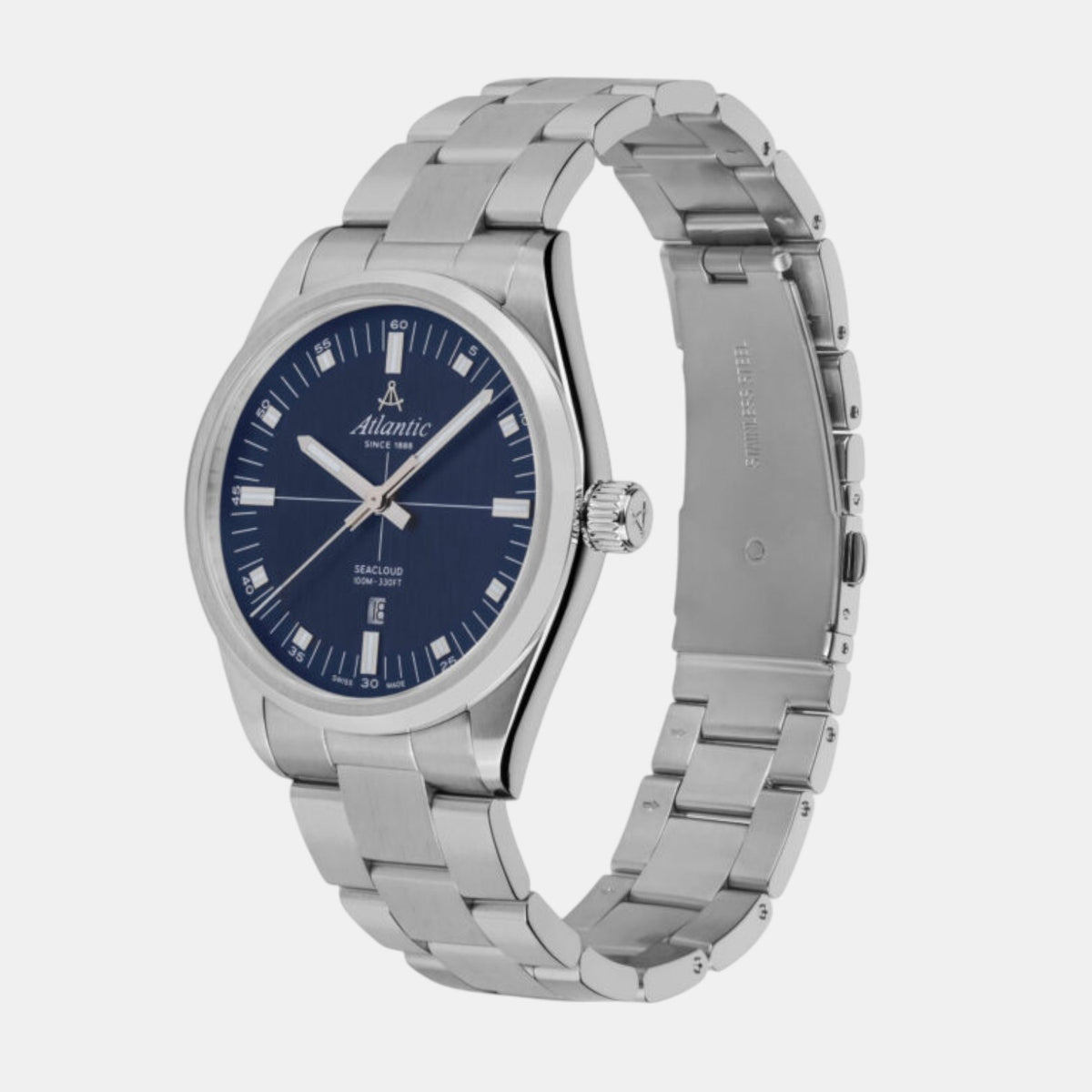 Men Quartz Blue Dial Analog Stainless Steel Watch 73366.41.51