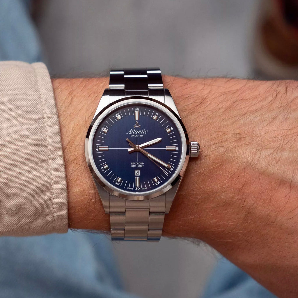 Men Quartz Blue Dial Analog Stainless Steel Watch 73366.41.51