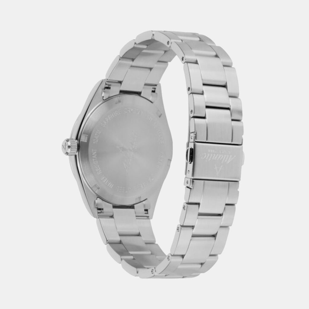 Atlantic Men Quartz Green Dial Analog Stainless Steel Watch 73366.41.71-4