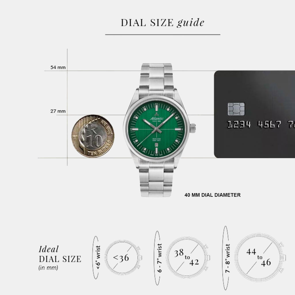 Men Quartz Green Dial Analog Stainless Steel Watch 73366.41.71
