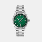 Men Quartz Green Dial Analog Stainless Steel Watch 73366.41.71