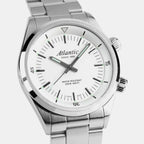 Seacloud Diver Men Quartz White Dial Analog Metal Watch 73375.41.21