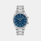 Seacloud Men Quartz Blue Dial Analog Stainless Steel Watch 73375.41.51