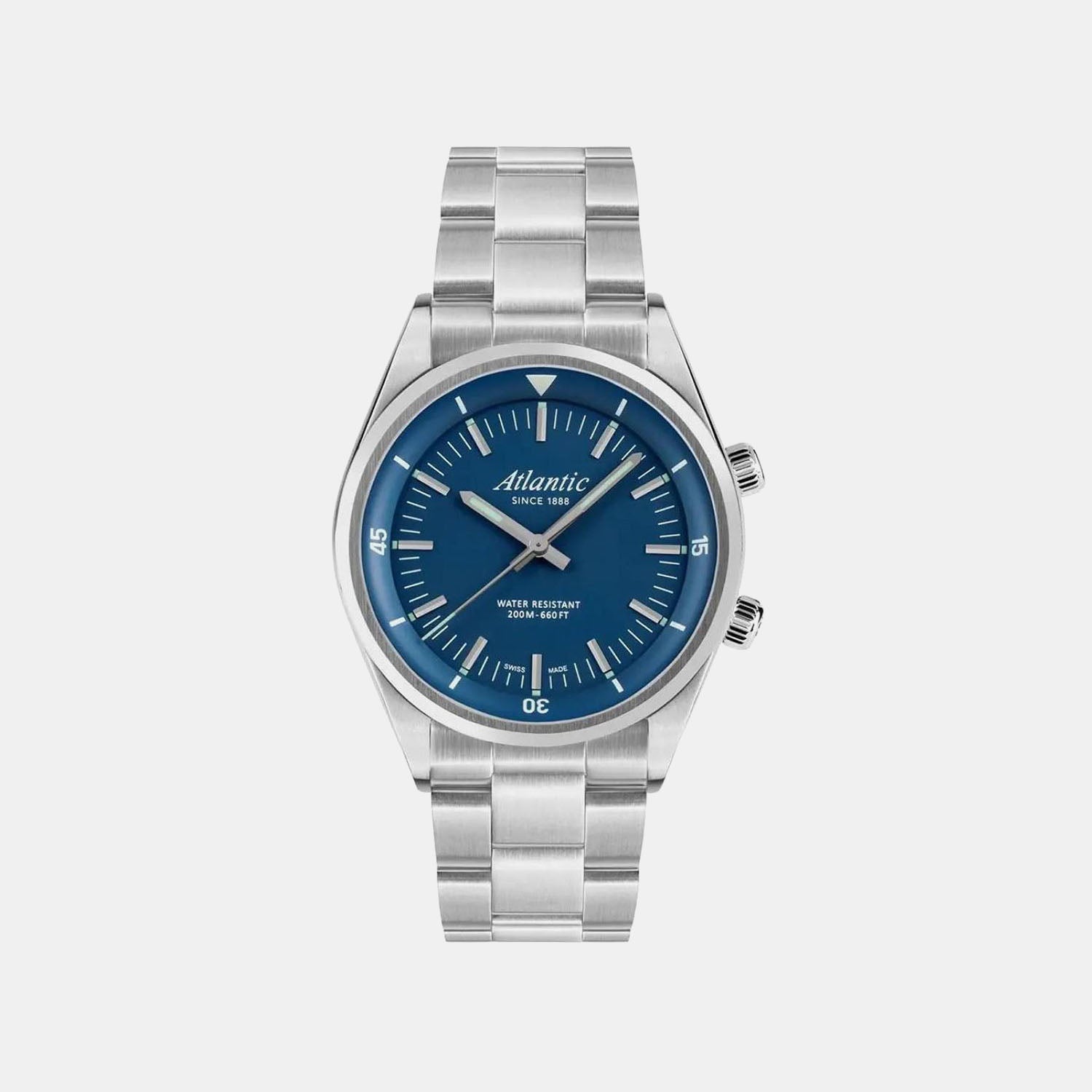 Seacloud Men Quartz Blue Dial Analog Stainless Steel Watch 73375.41.51