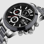 Men Automatic Black Dial Analog Stainless Steel Watch 746-M10401