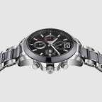 Men Automatic Black Dial Analog Stainless Steel Watch 746-M10401