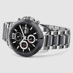 Men Automatic Black Dial Analog Stainless Steel Watch 746-M10401