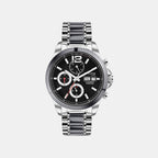 Men Automatic Black Dial Analog Stainless Steel Watch 746-M10401