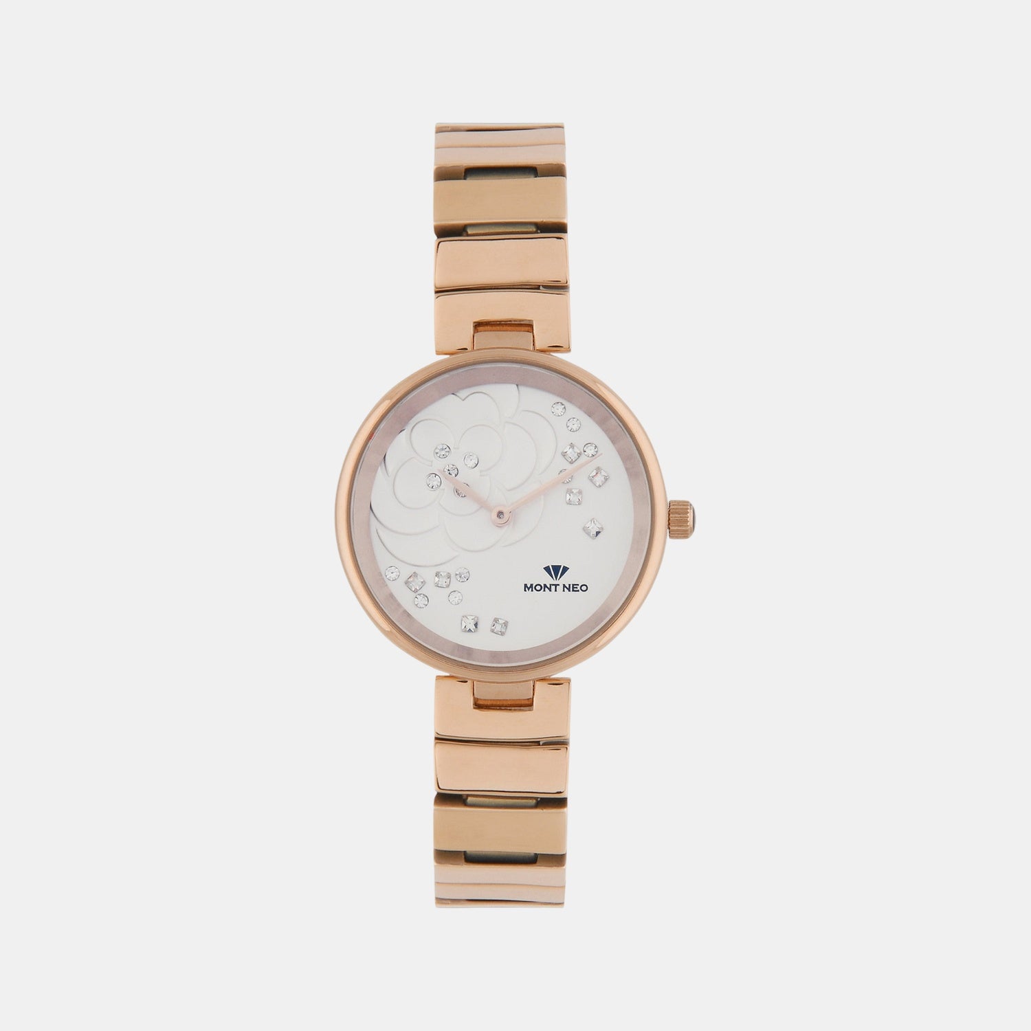 Women Quartz Silver Dial Analog Stainless Steel Watch 7504B-M3303