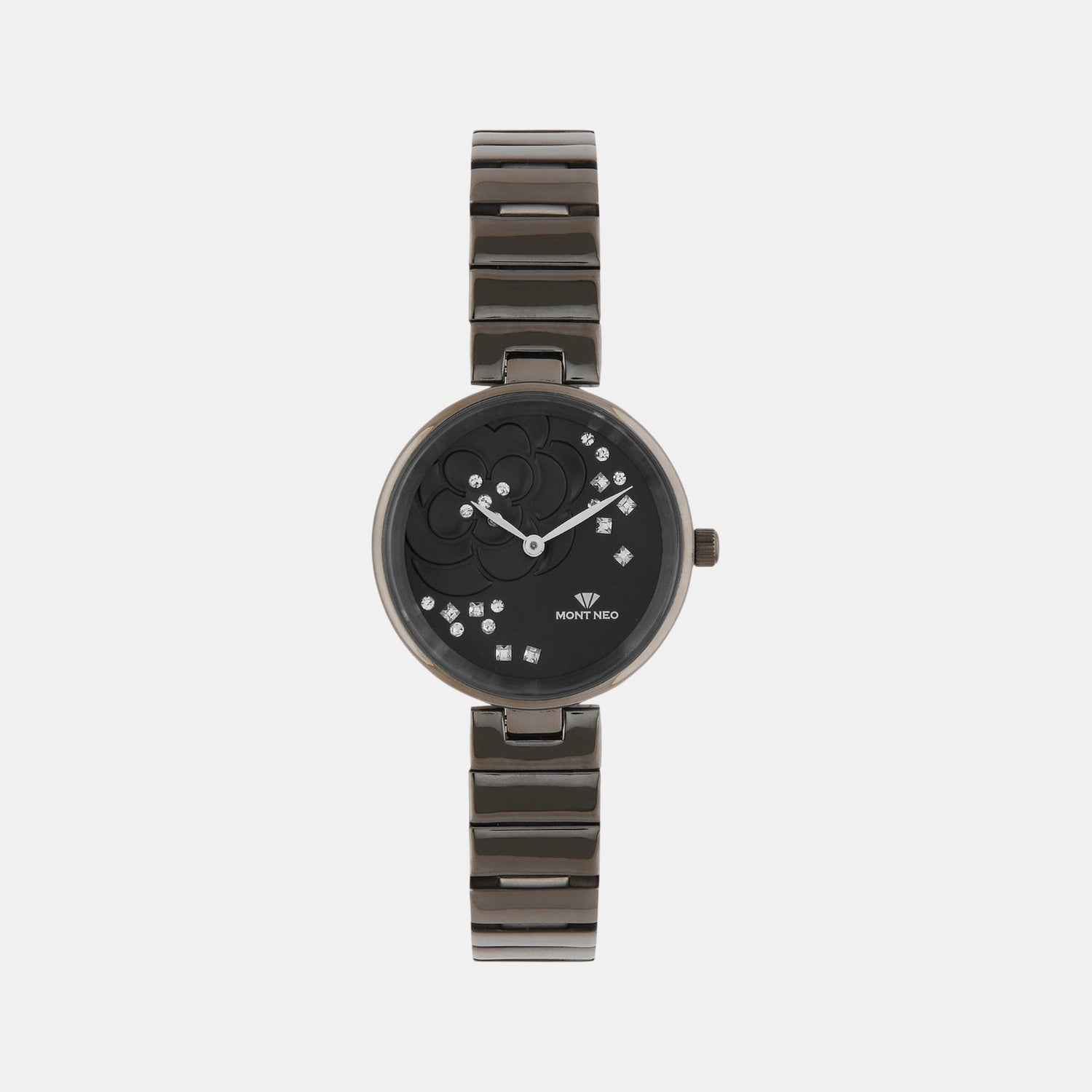 Women Quartz Grey Dial Analog Stainless Steel Watch 7504B-M8816