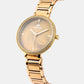 Women Quartz Brown Dial Analog Metal Watch 7507T-M3306