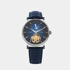 Men Automatic Blue Dial Analog Leather Watch 760-L10507